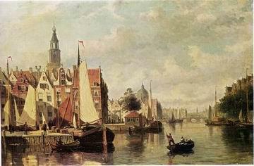 unknow artist European city landscape, street landsacpe, construction, frontstore, building and architecture. 119